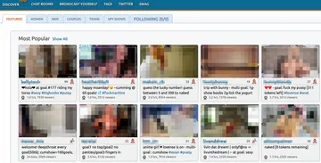 Skjermbilde av Chaturbate-nettstedet
